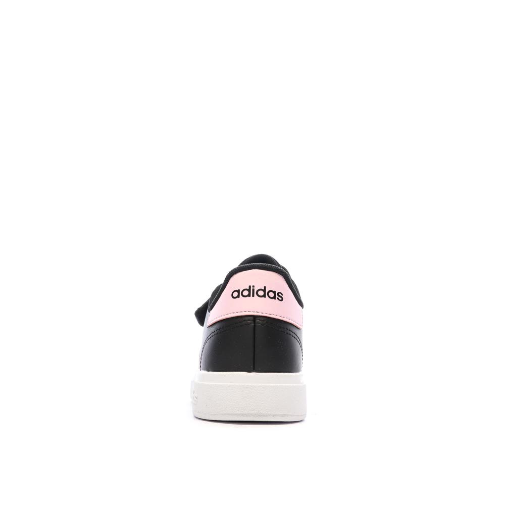 Baskets Noires/Roses Fille Adidas Grand Court 2.0 vue 3