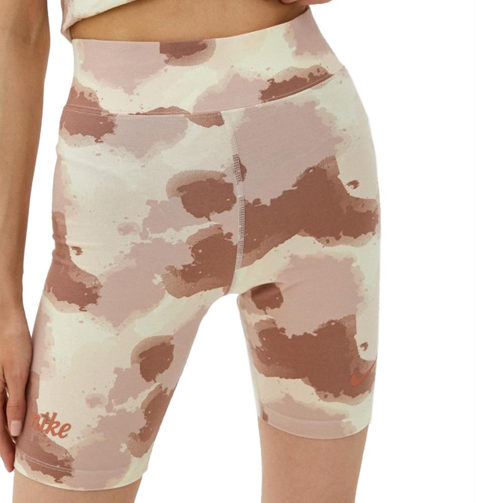 Short Cycliste Beige Camouflage Femme Nike pas cher