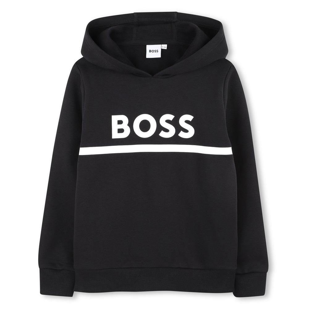 Sudadera negra/blanca para niño de Hugo Boss J52747 barato