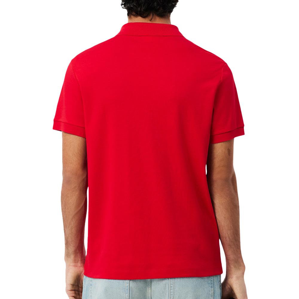 Polo Rouge Homme Lacoste 3D3 vue 2