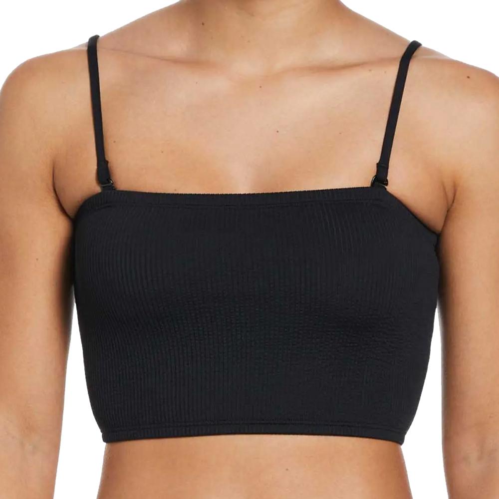 Haut de maillot de bain Noir Femme Nike Bandeau Midkini pas cher