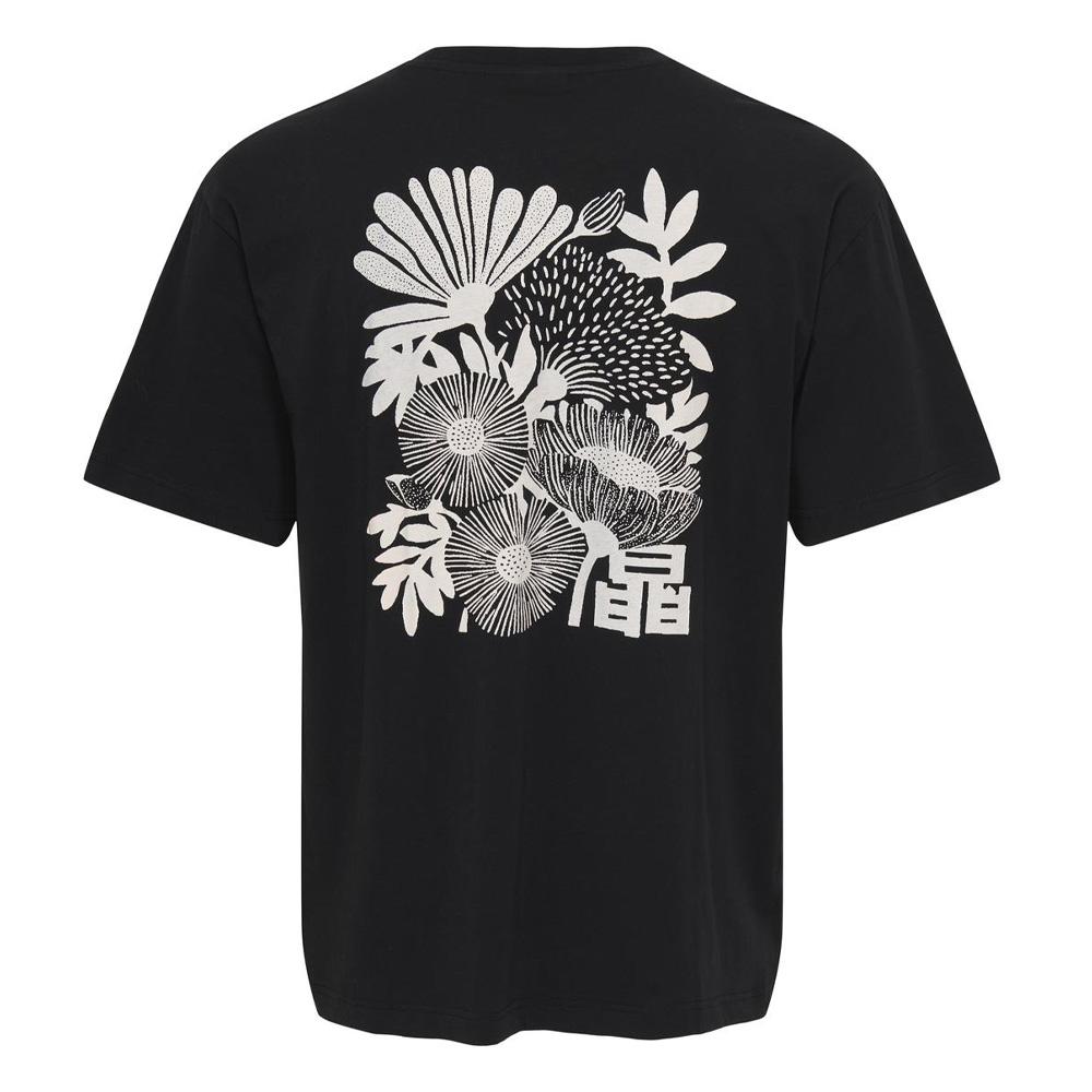 T-Shirt Noir Uni Homme Only & Sons Jeff vue 2