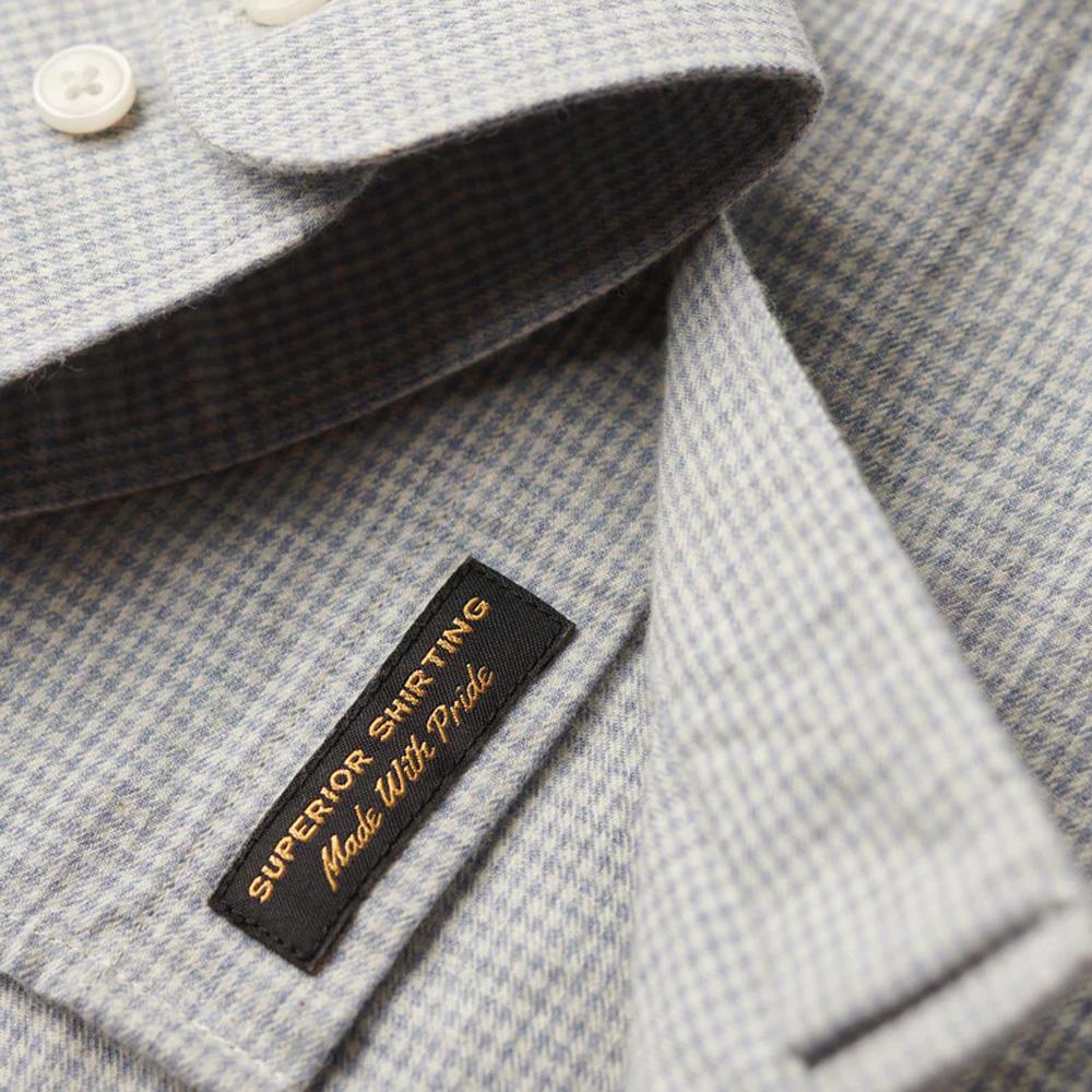 Chemise Bleu/Gris Homme Superdry Smart Shirt vue 2