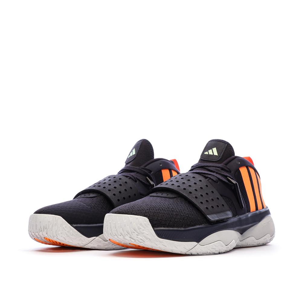 Chaussures de Basketball Noir/Orange Homme Adidas Dame 8 Extply vue 6