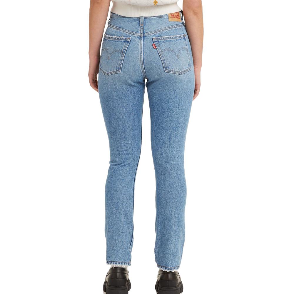Jean Bleu Femme Levi's 501 vue 2