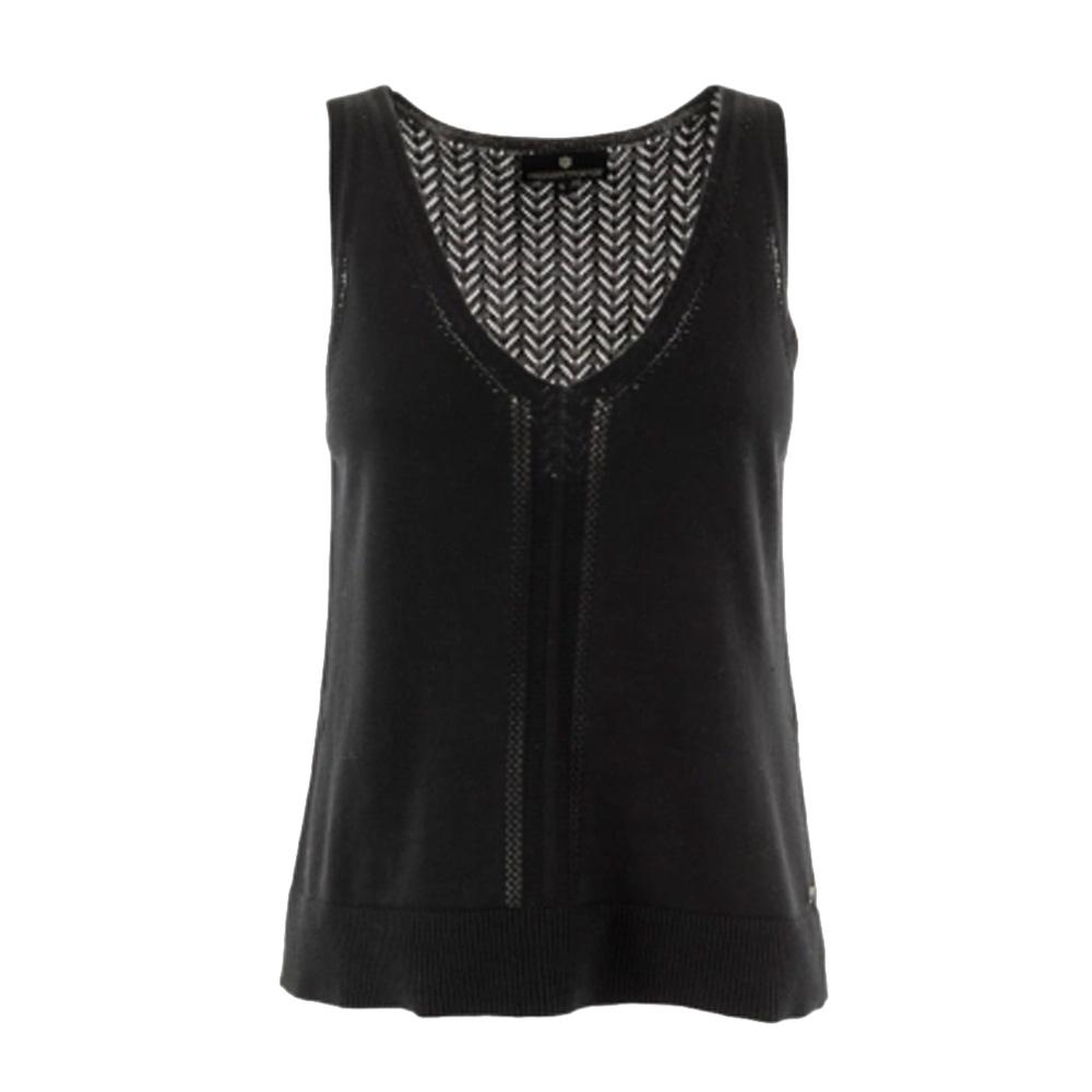 Débardeur Noir Femme Freeman Porter Daria Pointelle vue 2