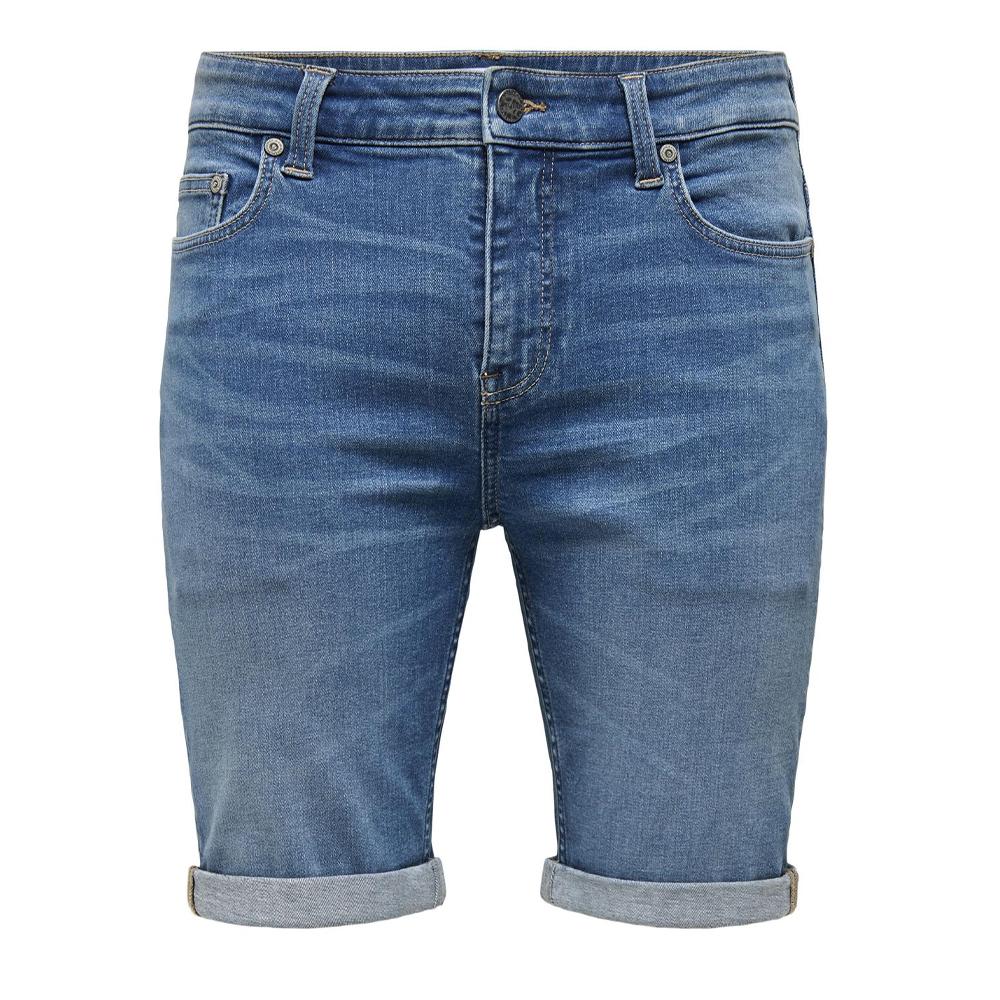 Short en Jean Bleu Homme ONLY & SONS Box Pim pas cher
