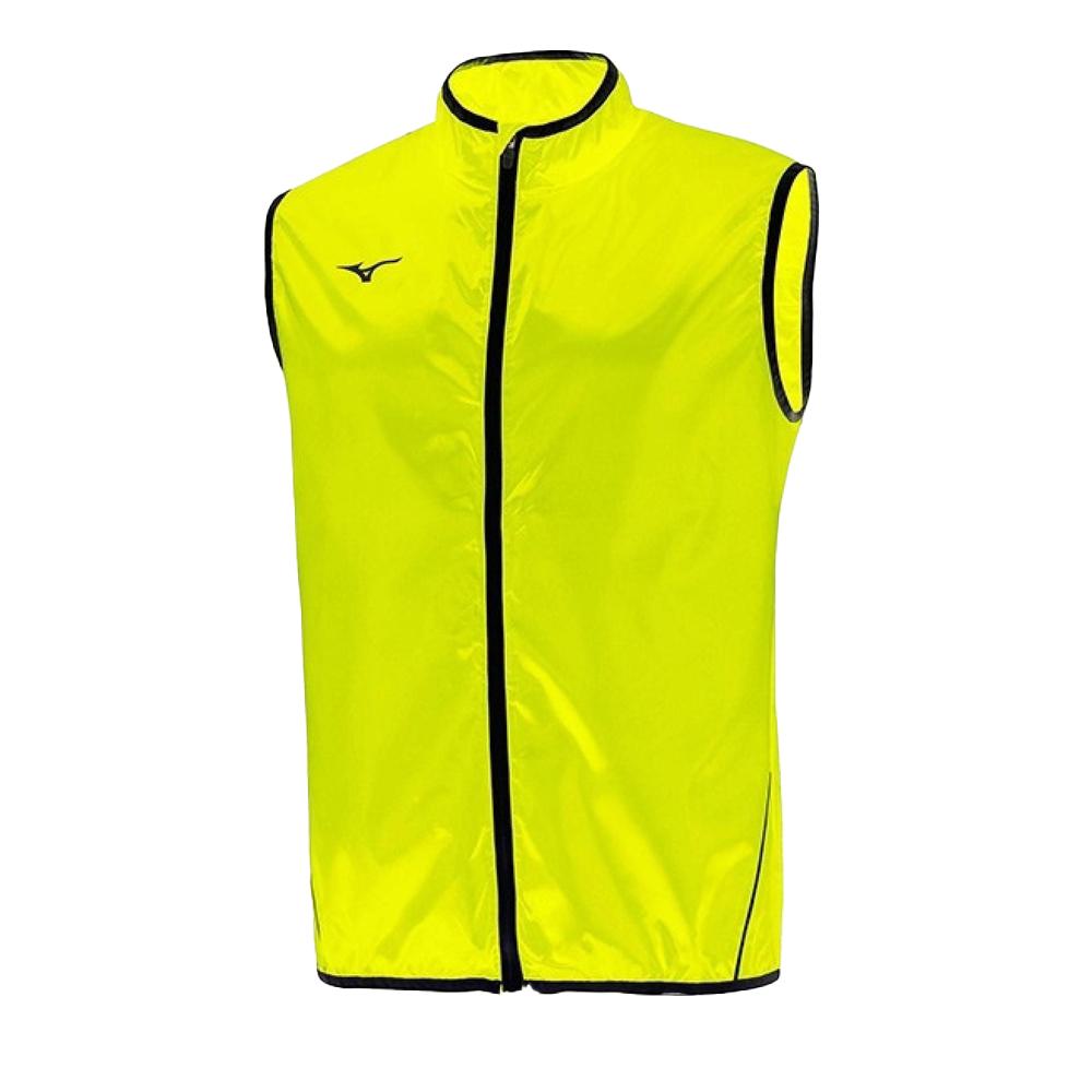 Veste sans manches Jaune Homme Mizuno Rain pas cher