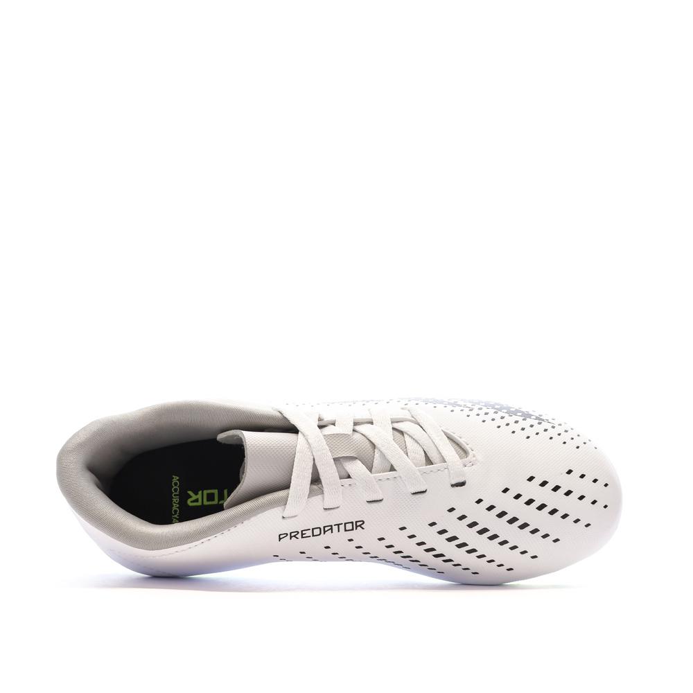 Chaussures de football Blanc/Noir Garçon Adidas Predator IE9434 vue 4