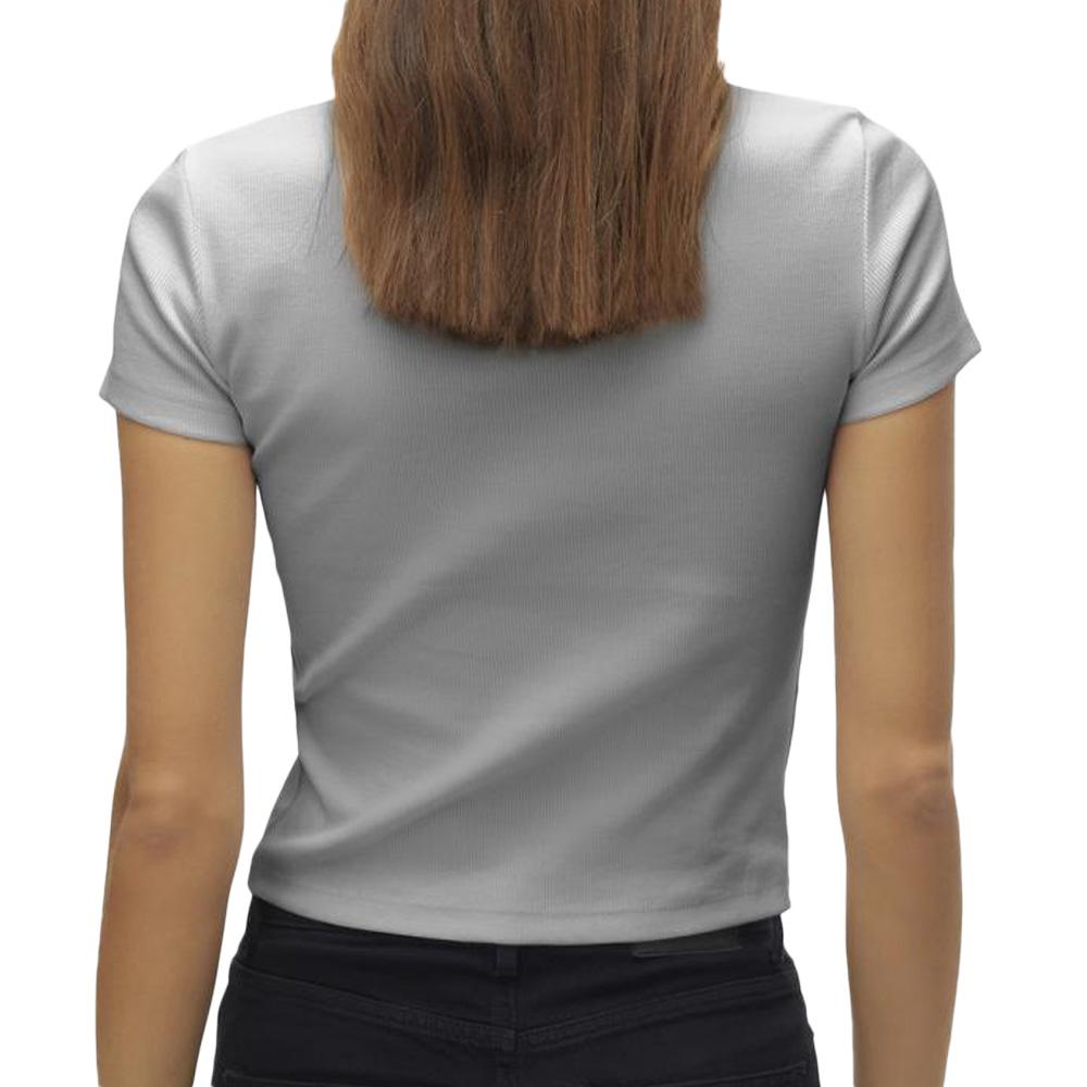 T-shirt Gris Femme Vero Moda Chloe vue 2