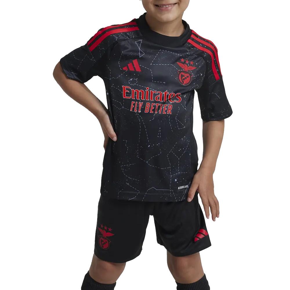 SL Benfica Mini-Kit Noir Junior Adidas 24/25 vue 2
