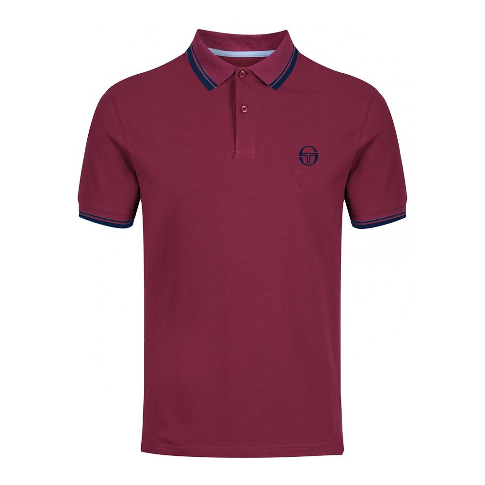 Polo Bordeaux Homme Sergio Tacchini Stripe Iconic pas cher