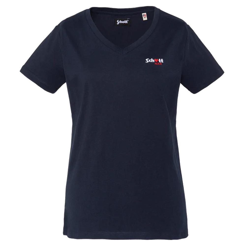 T-Shirt Marine Femme Schott TSBRODEDW pas cher