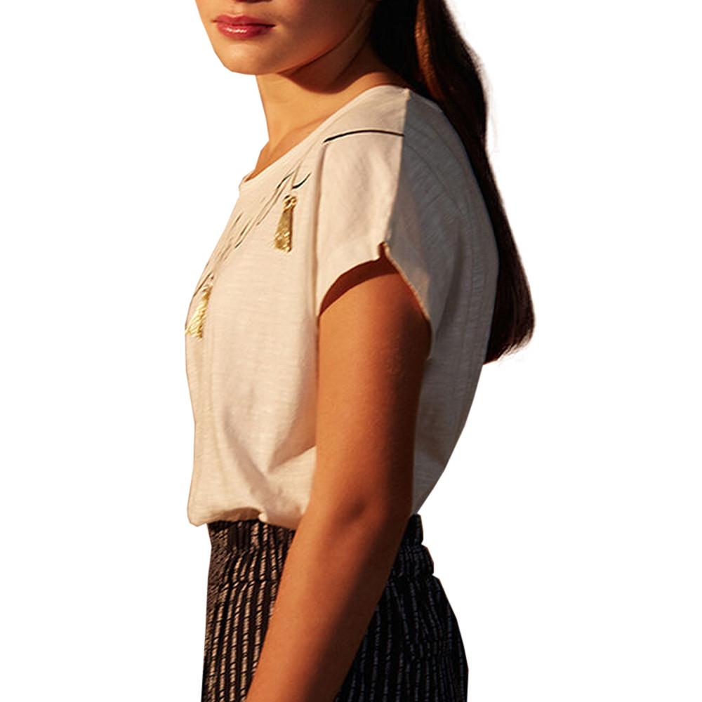 T-Shirt Blanc Fille Teddy Smith Blingo vue 2