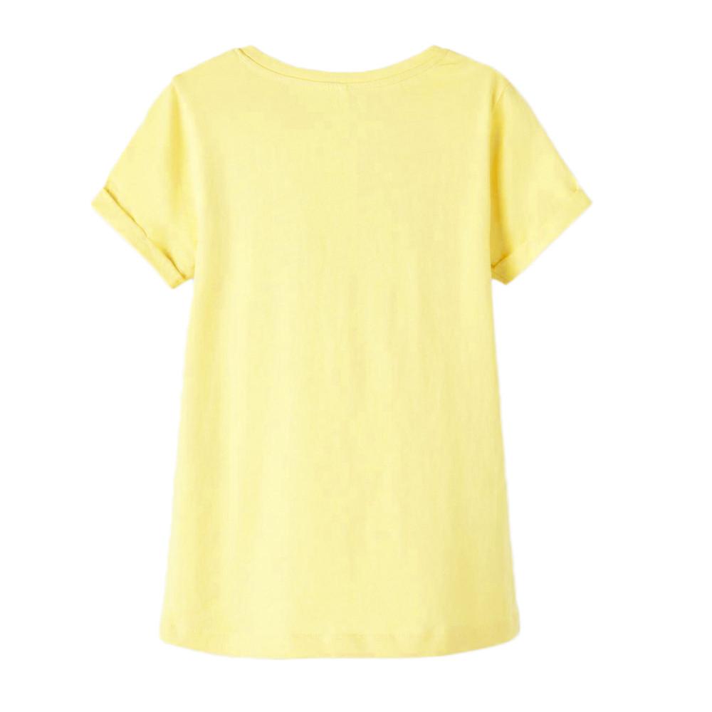 T-shirt Jaune Fille Name it Fenka vue 2