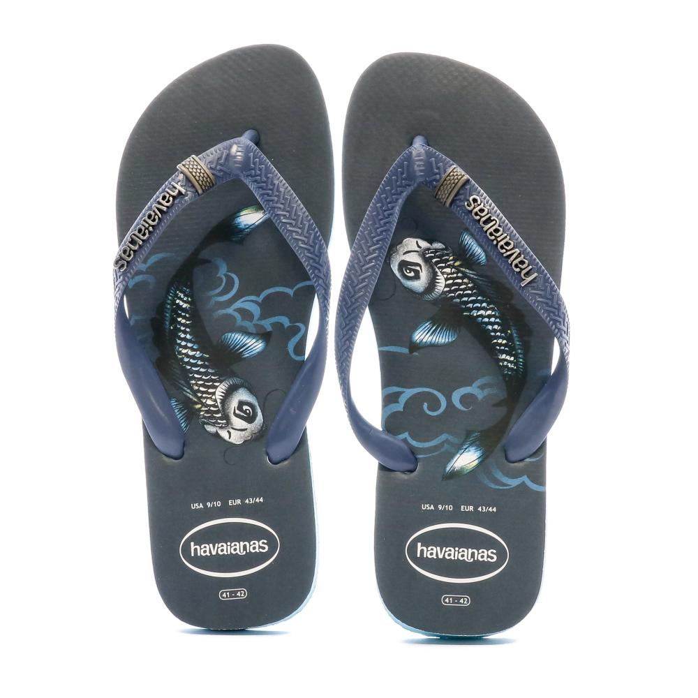 Tongs Bleu/Marine Homme Havaianas Top Tribo vue 3