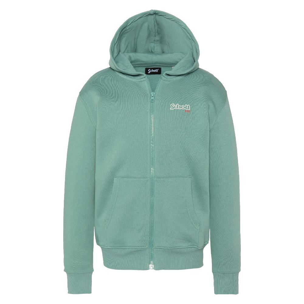Sweat à capuche Vert Garçon Schott SAM pas cher