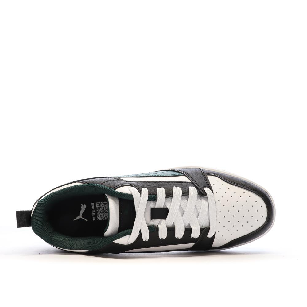 Baskets Noires/Vertes/Blanches Garçon Puma Rebound vue 4