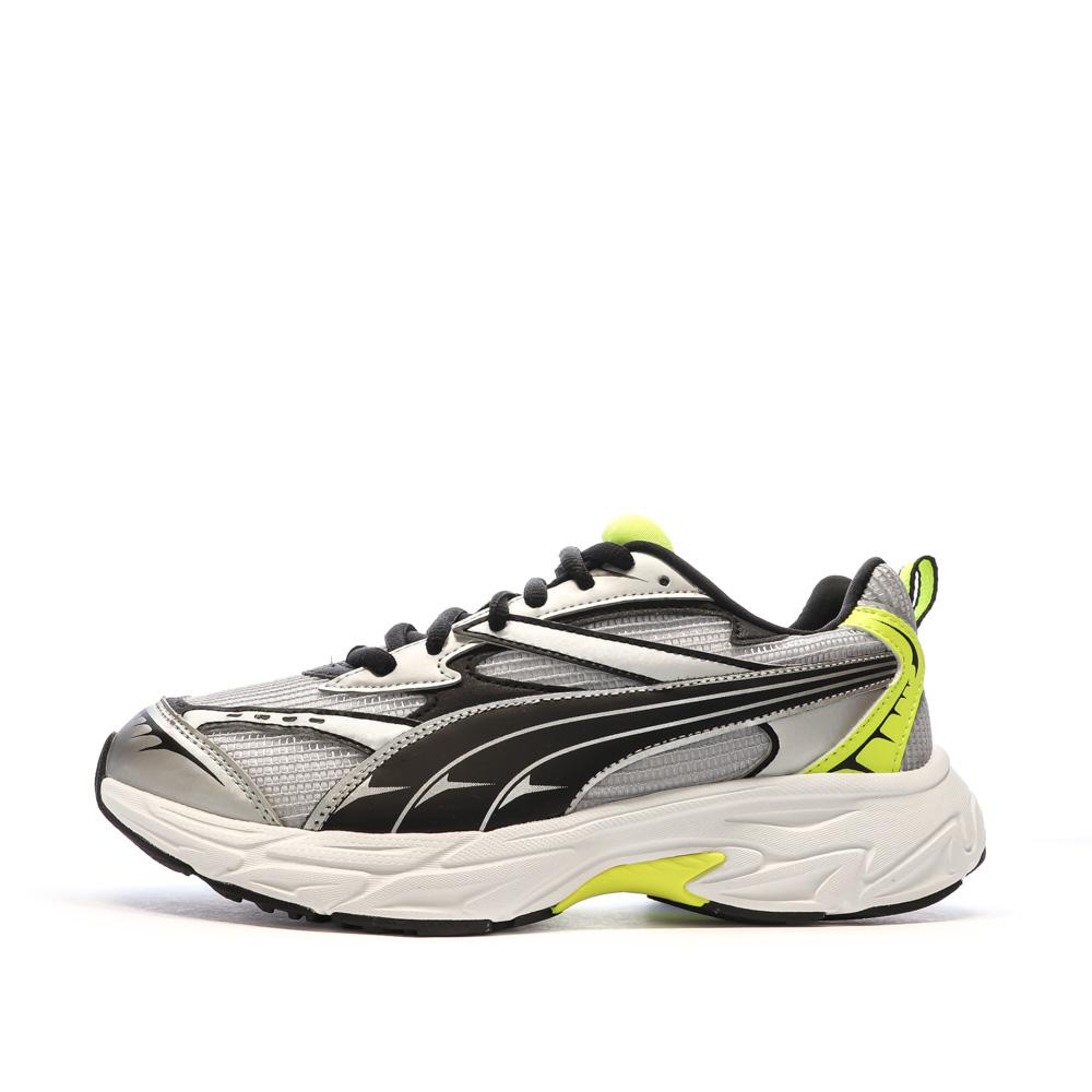 Baskets Gris/Jaune/Noir Homme Puma Morphic Athletic pas cher