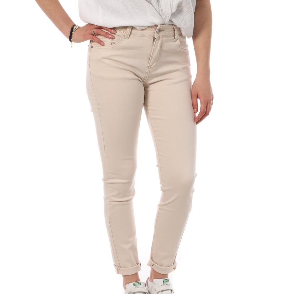 Jean Slim Beige Femme Monday Premium Push Up pas cher