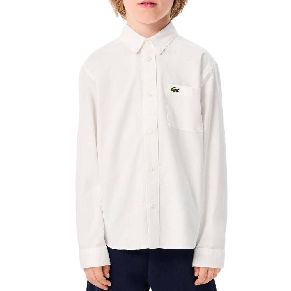 Chemise Blanche Garçon Lacoste Contrast pas cher