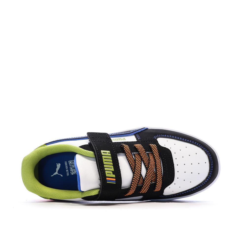 Baskets Blanches/Noires/Bleu Garçon Puma Caven 2.0 vue 4
