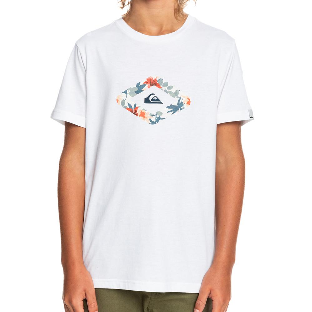 T-shirt Blanc Garçon Quiksilver let it ride pas cher