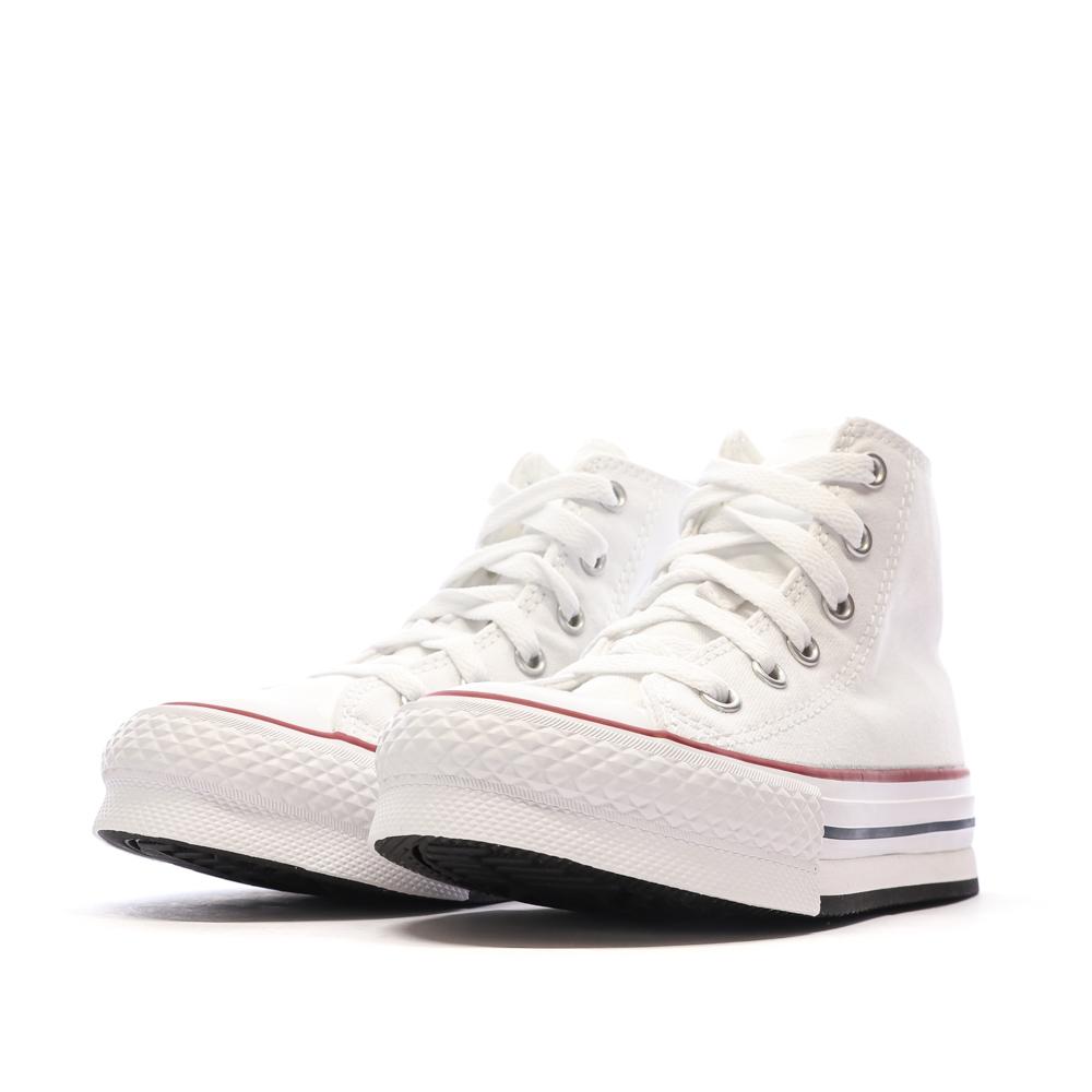 Baskets Blanches Enfant Converse All Star Eva Lift Canvas Platform vue 6