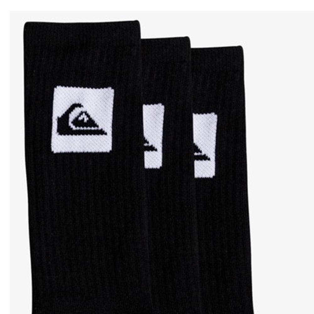 X3 Paires de Chaussettes Noir Homme Quiksilver AQYAA03316 vue 2