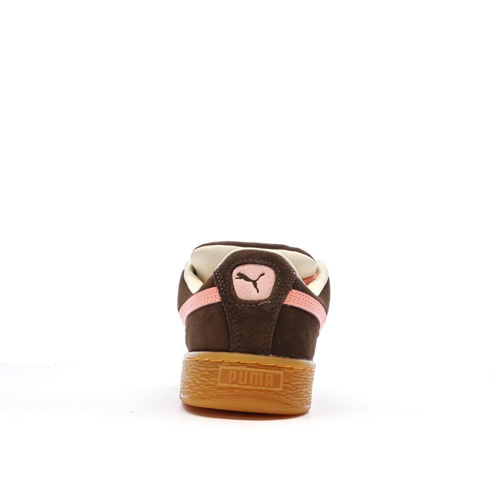 Baskets Marron/Rose Femme Puma Suede XL vue 3