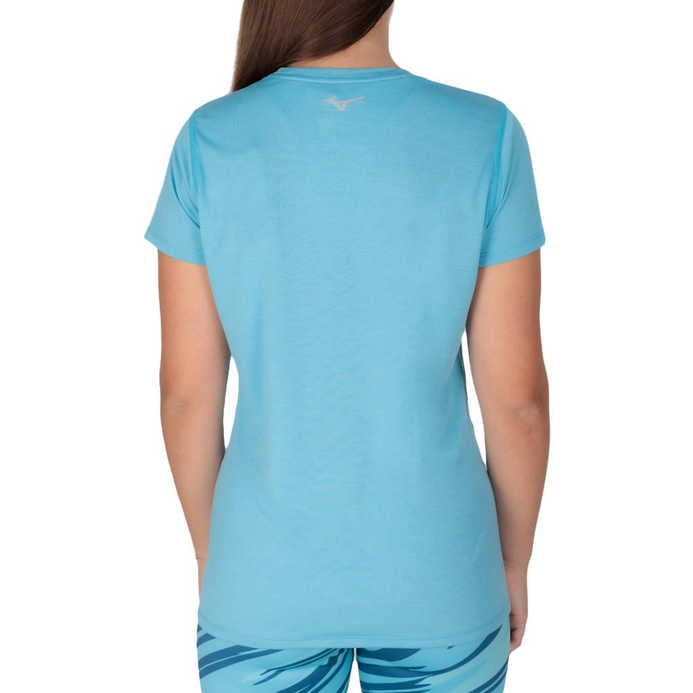 T-shirt Bleu Femme Mizuno Impulse vue 2