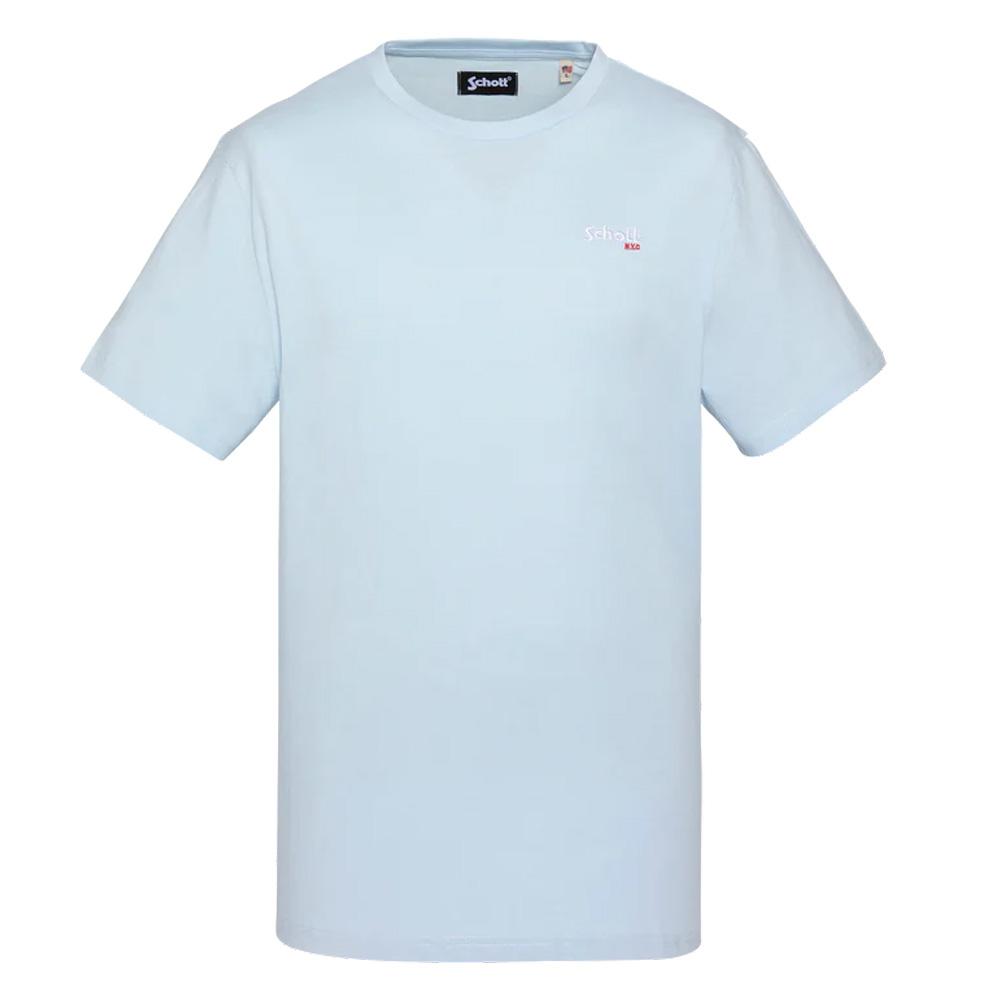 T-shirt Bleu Clair Homme Schott TSCREW pas cher