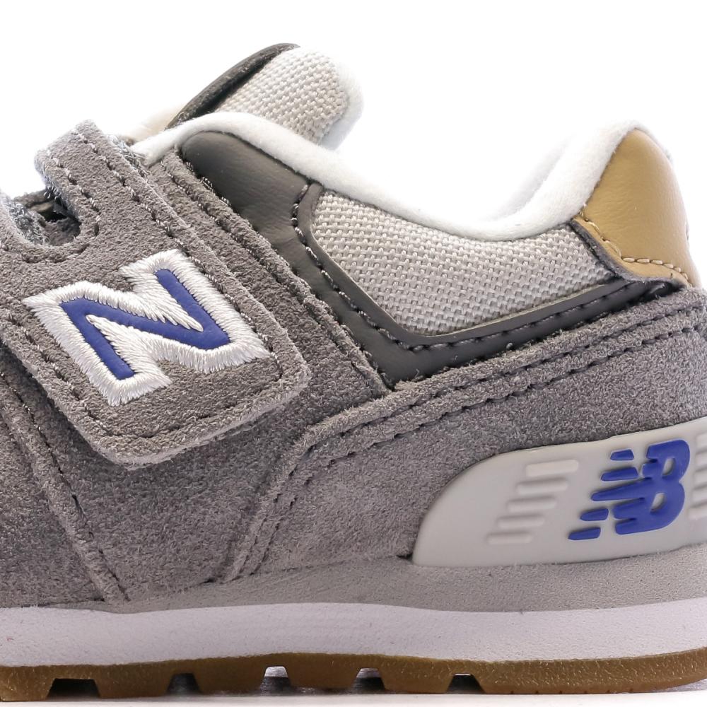 Baskets Grises Bébé Fille New Balance 574 vue 7