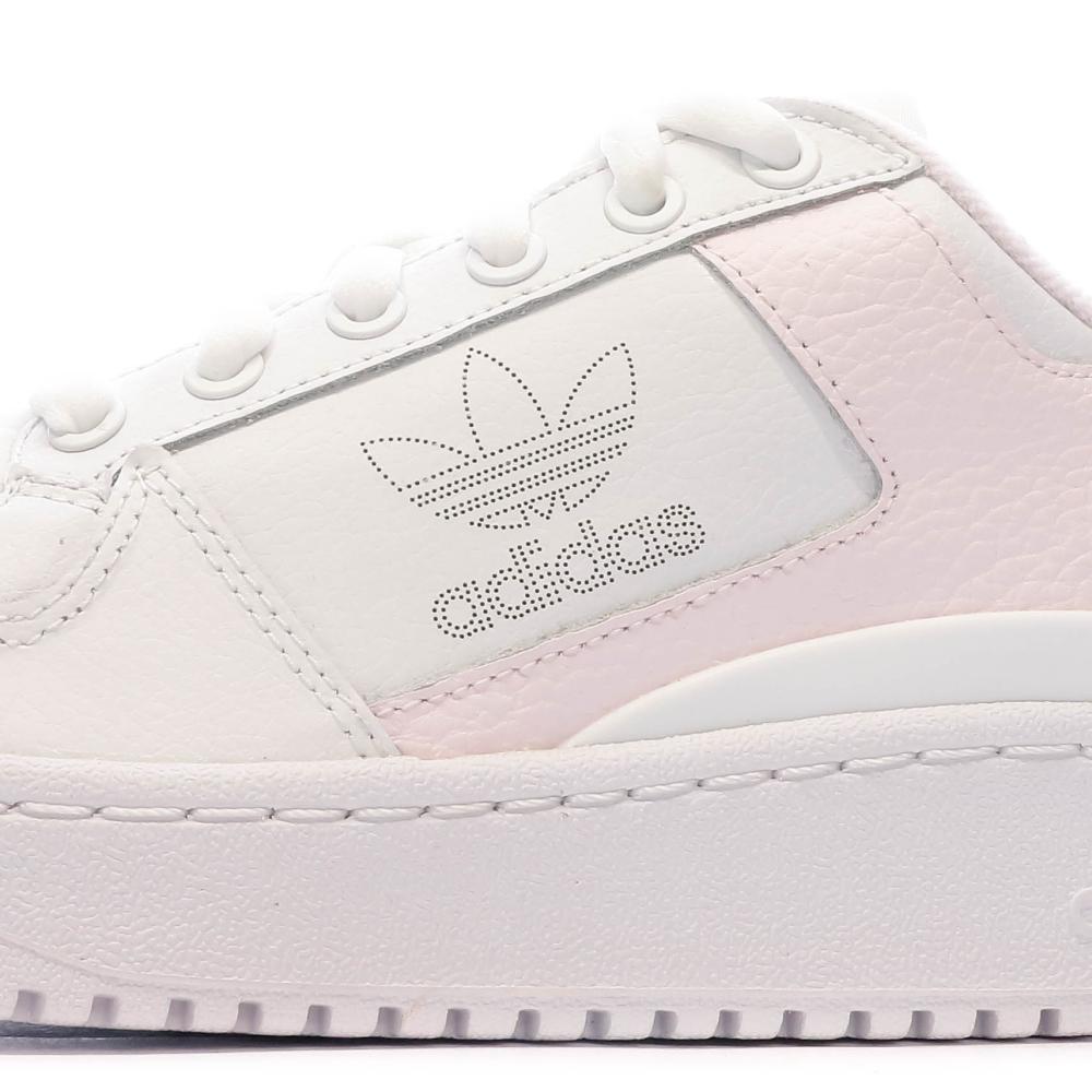 Baskets Blanches/Rose Femme Adidas Forum Bold vue 7