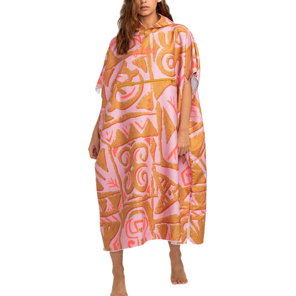 Poncho compact Rose/Marron Billabong Surftrip pas cher