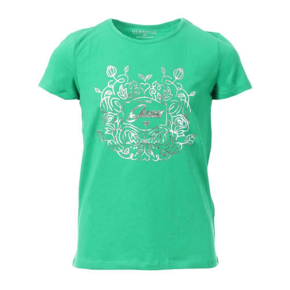 T-shirt Vert Fille Guess 6YW1 pas cher