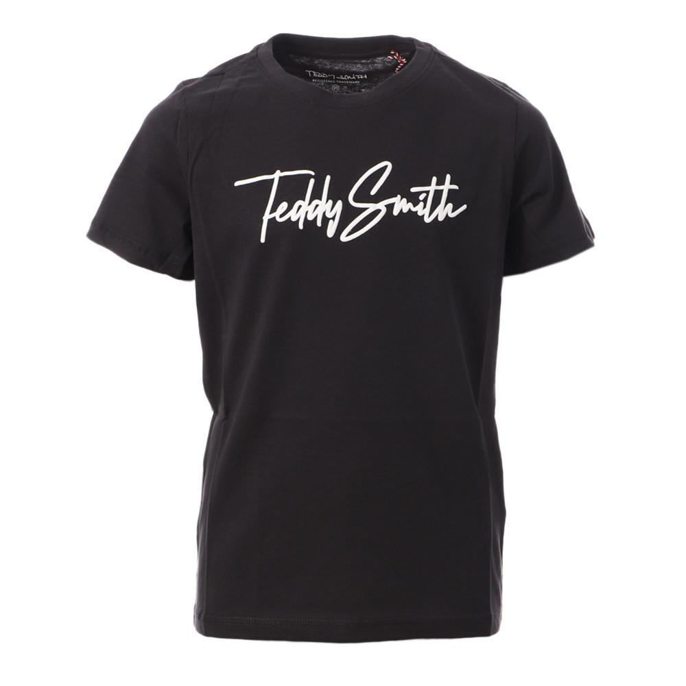 T-shirt Marine/Logo Garçon Teddy Smith Evan pas cher