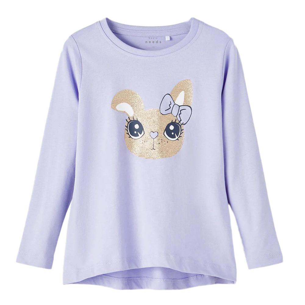 T-shirt Manches Longues Violet Fille Name it Cosmic pas cher
