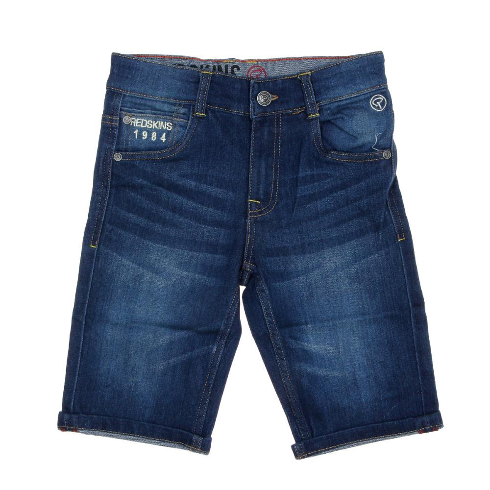 Short en Jean Bleu Garçon Junior Redskins 45608 pas cher