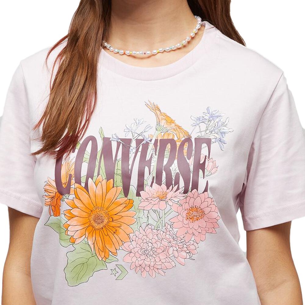 T-shirt Rose Femme Converse Desert Floral vue 3
