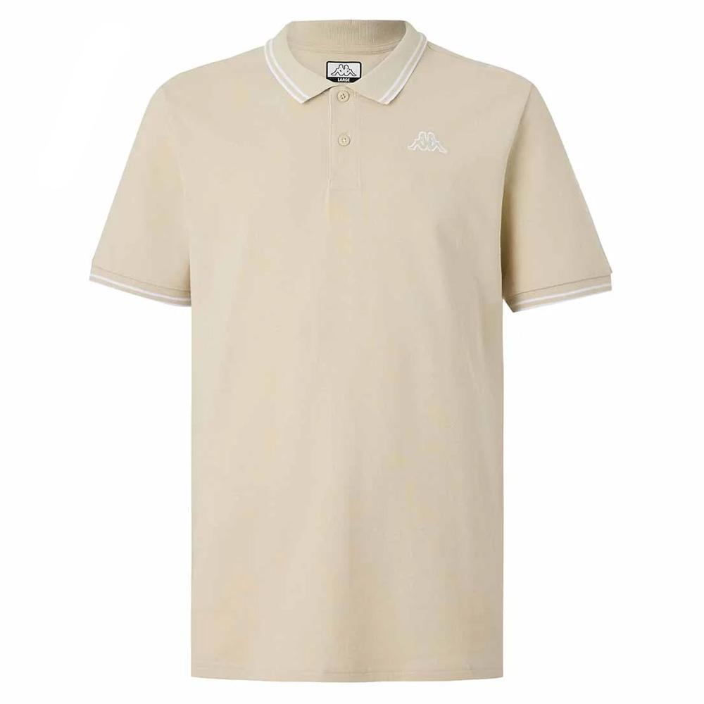 Beiges Herren-Polohemd von Kappa mit Korpo-Logo günstig