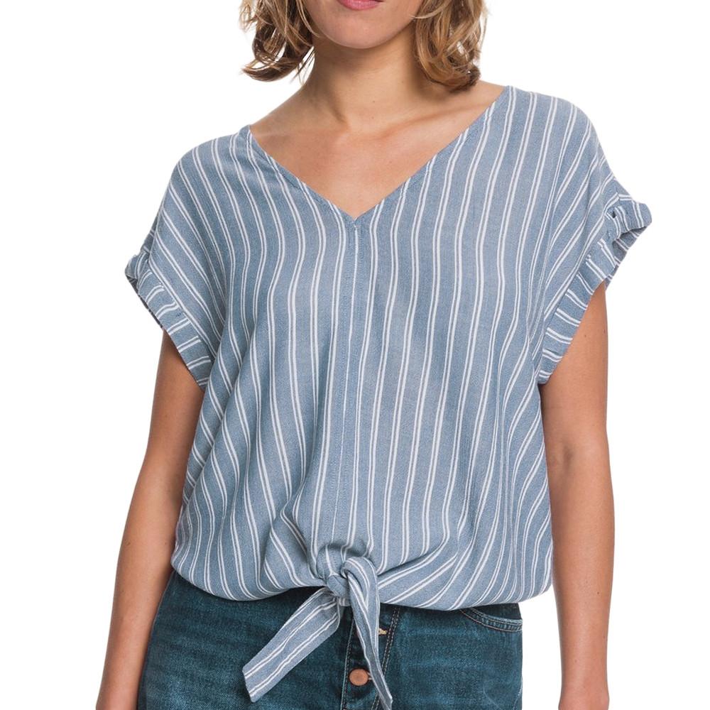 Top Bleu à Rayures Femme Roxy Born To Try pas cher