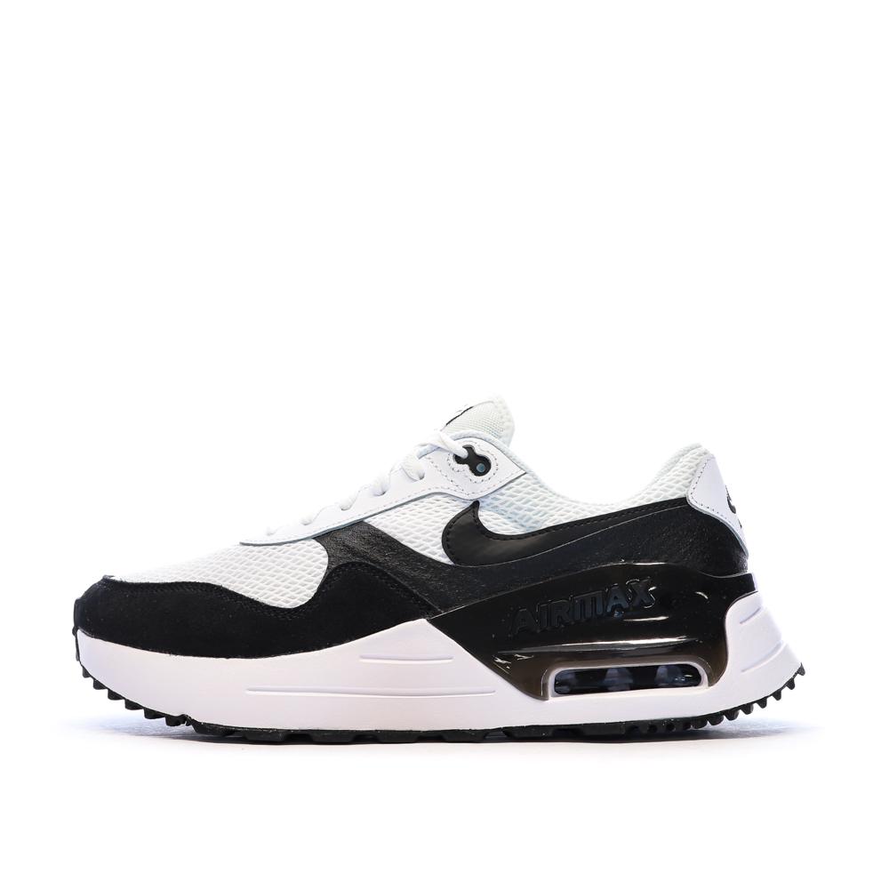 Baskets Blanc/Noir Homme Nike Air Max Systm pas cher