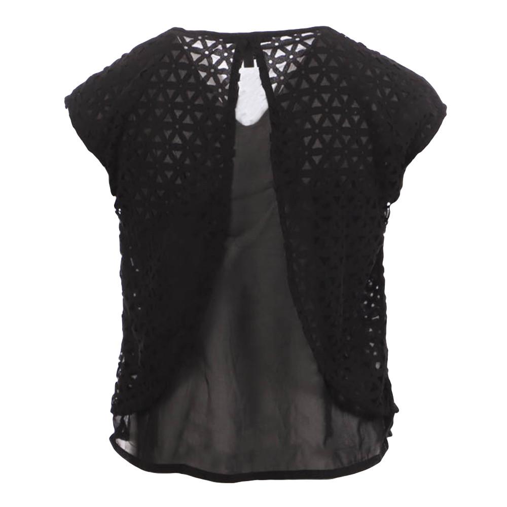 T-shirt Noir Fille Teddy Smith Tahiner vue 2