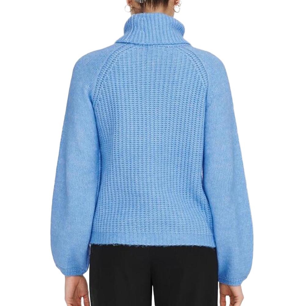 Pull Col Roulé Bleu Femme JDY Silja vue 2