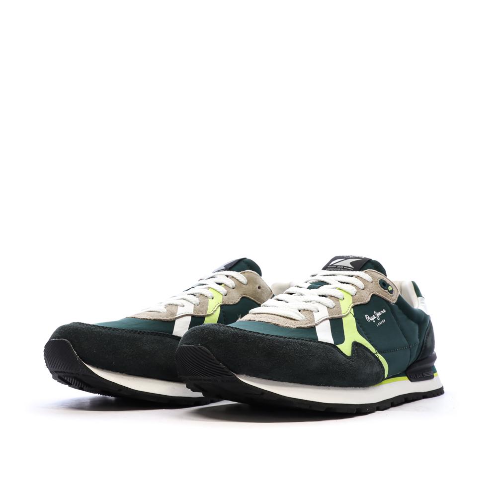 Baskets Verte Homme Pepe Jeans Brit Road vue 6
