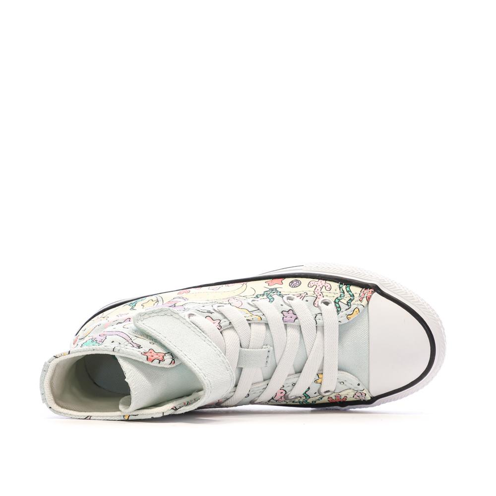 Baskets Bleu Fille Converse Chuck Taylor All Star 1V vue 4