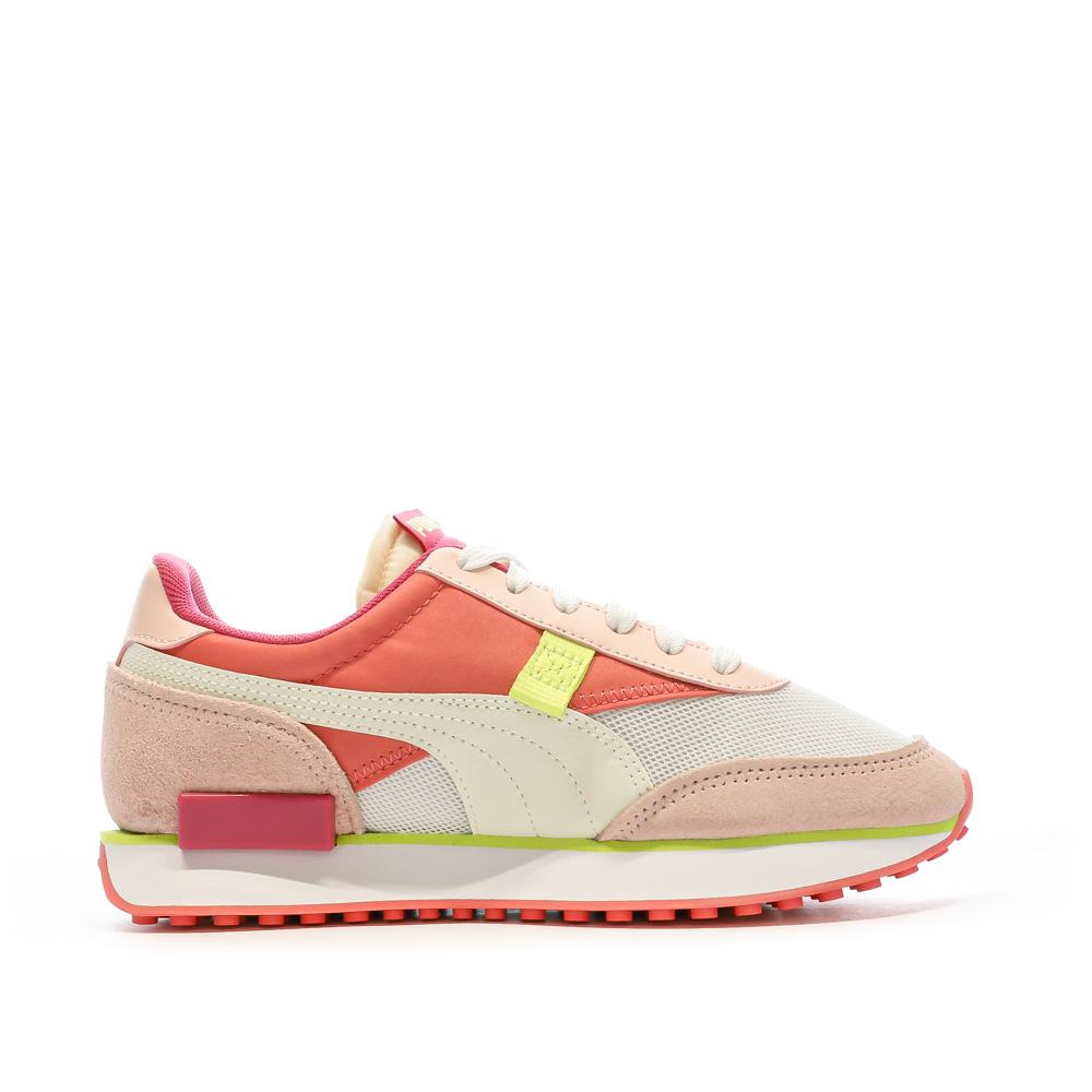 Baskets Blanches/Rose Fille Puma Future Rider vue 2