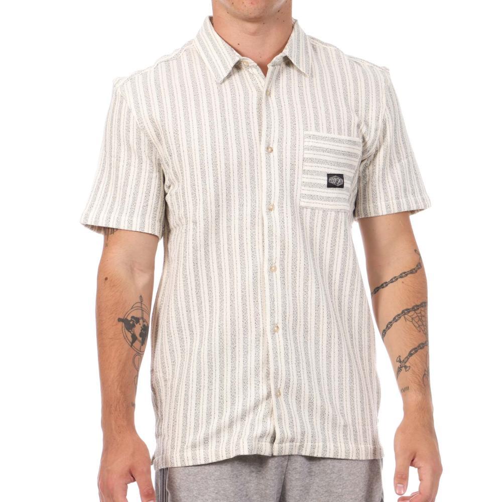 Chemise Ecru/Beige Homme Teddy Smith Akuma pas cher