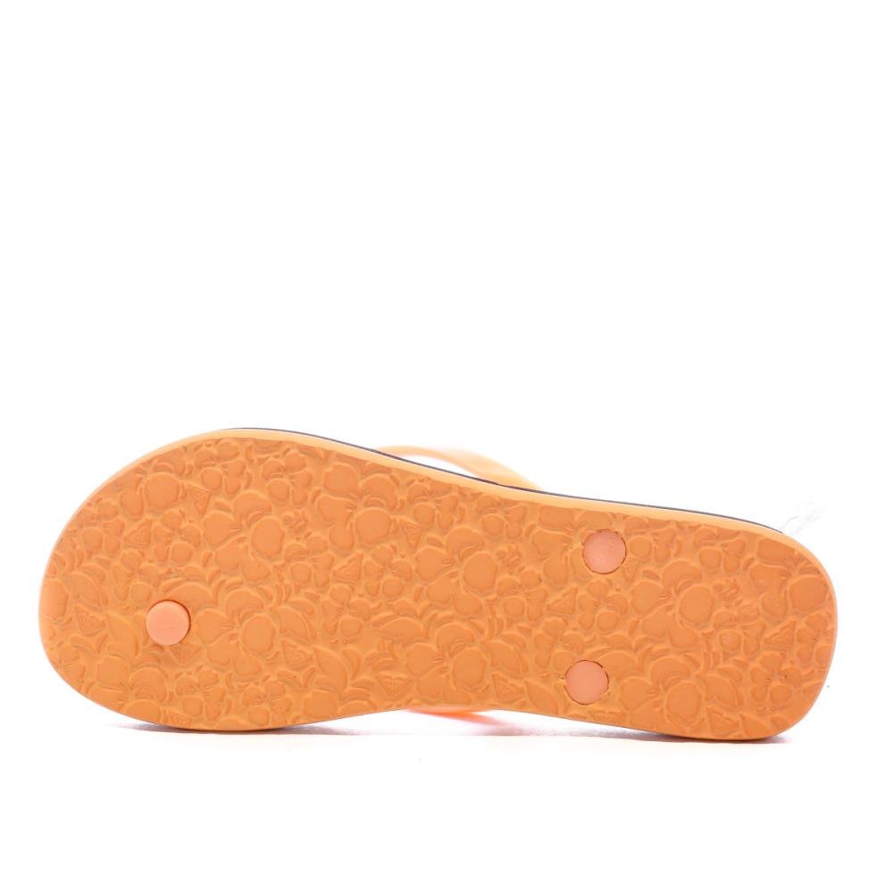 Tongs Blanc/Orange Femme Roxy Seagive vue 2